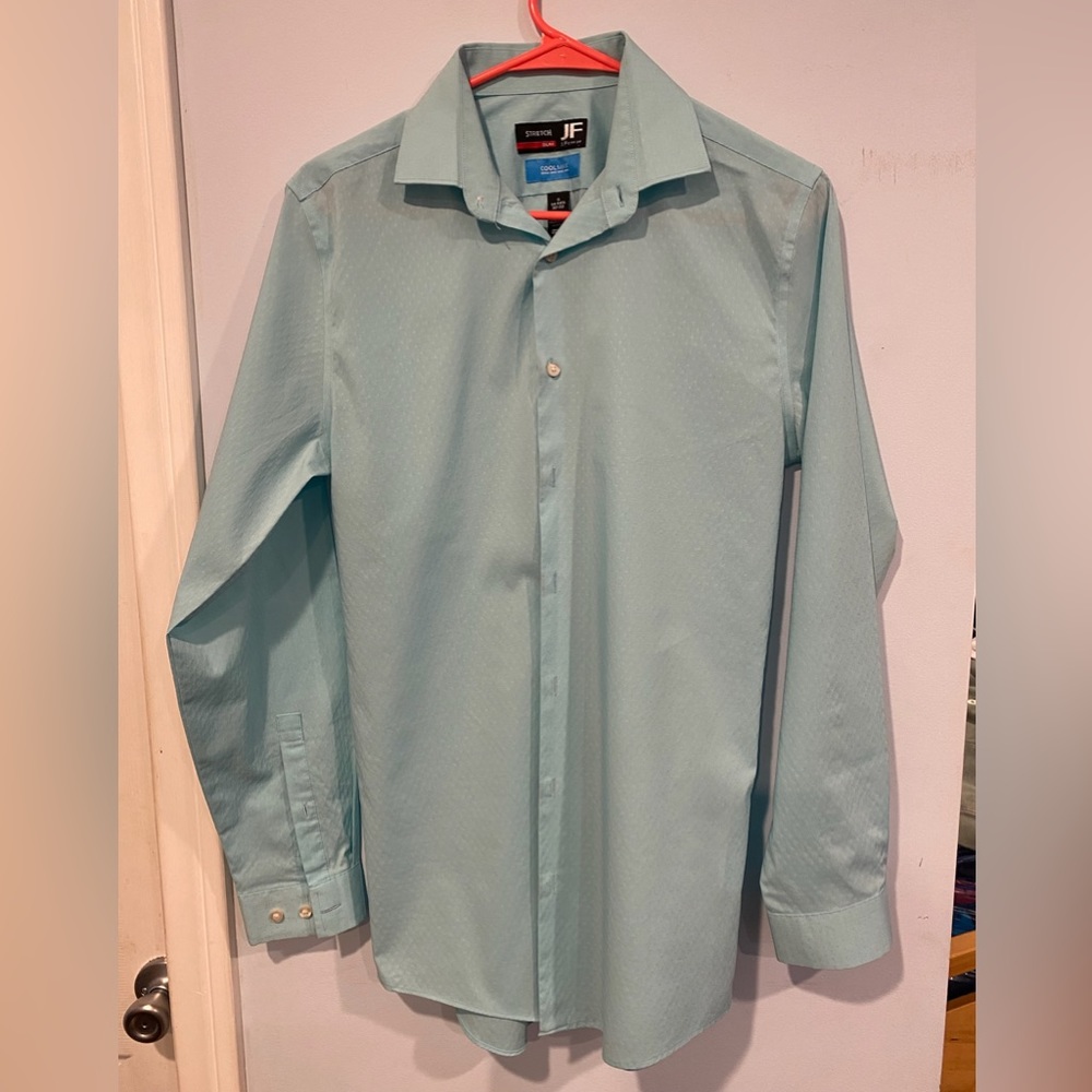 J. Ferrar Blue long sleeve button down dress shirt